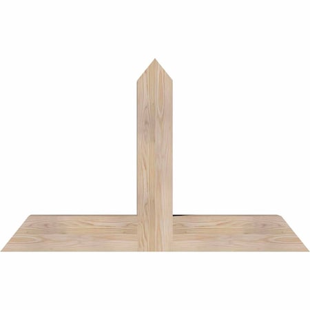 Ekena Millwork Portland Smooth Timber Gable Bracket, Douglas Fir, 48"W x 30"H x 5 1/2"D x 5 1/2"F, 15/12 Pitch GBW048X30X0606POR00SDF